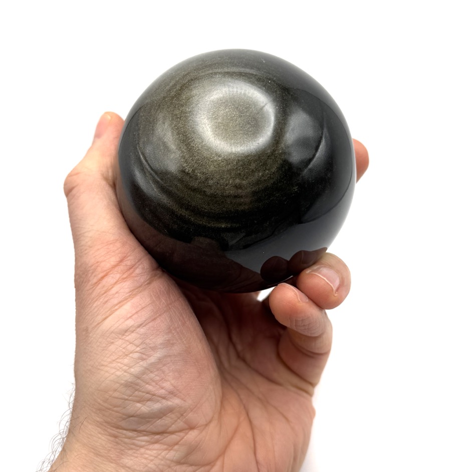 Golden Sheen Obsidian Sphere, 3.25" - Image 4