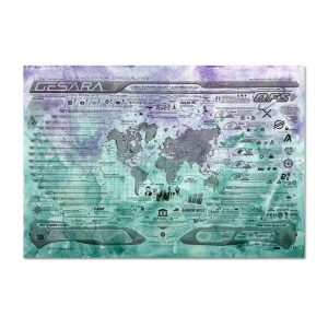 GESARA Map (Teal) : Fluid Acrylic Painting, 2026