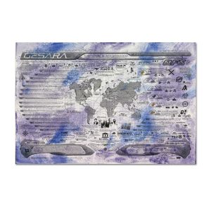 GESARA Map (Violet) : Fluid Acrylic Painting, 2026
