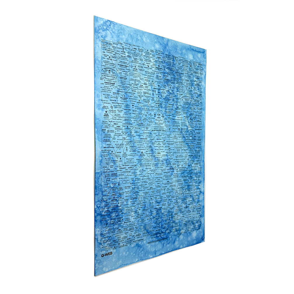 Q-WEB (Deep Blue): Fluid Acrylic Painting, 2026 - Image 2