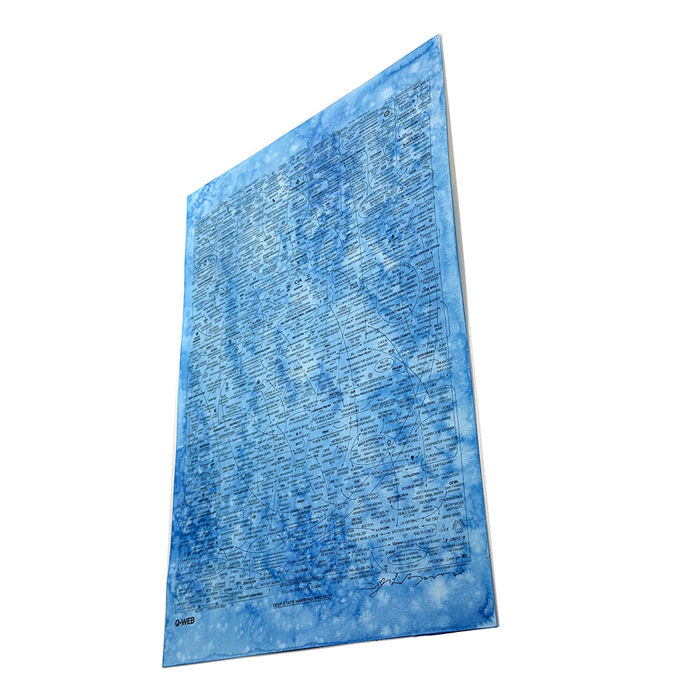 Q-WEB (Deep Blue): Fluid Acrylic Painting, 2026 - Image 3