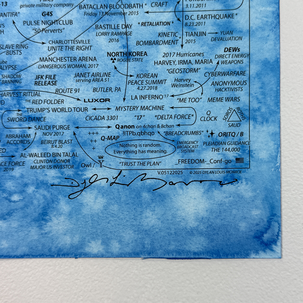 Q-WEB (Deep Blue): Fluid Acrylic Painting, 2026 - Image 4
