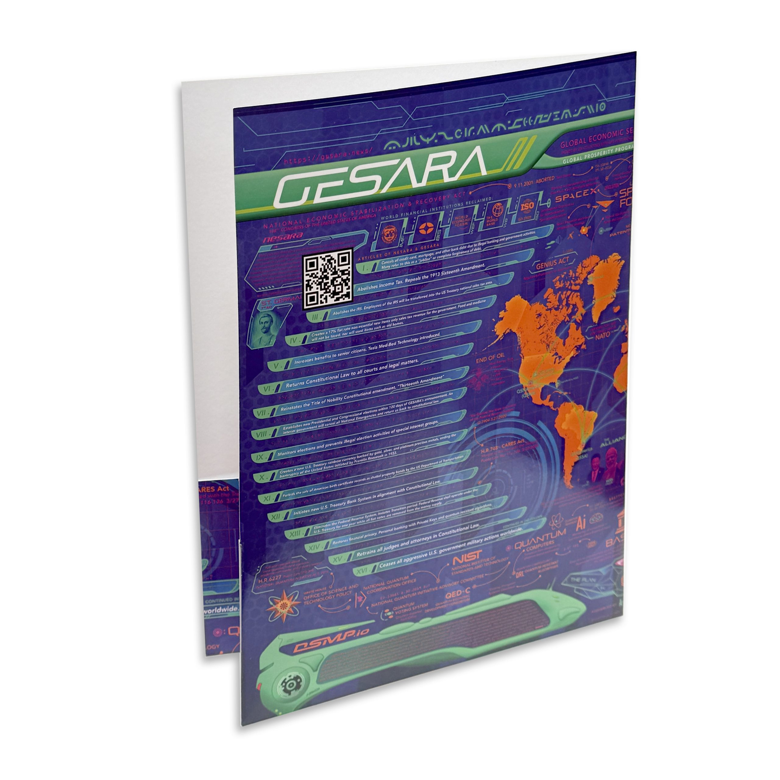 GESARA Map Pocket Folder 9" x 12" - Image 2