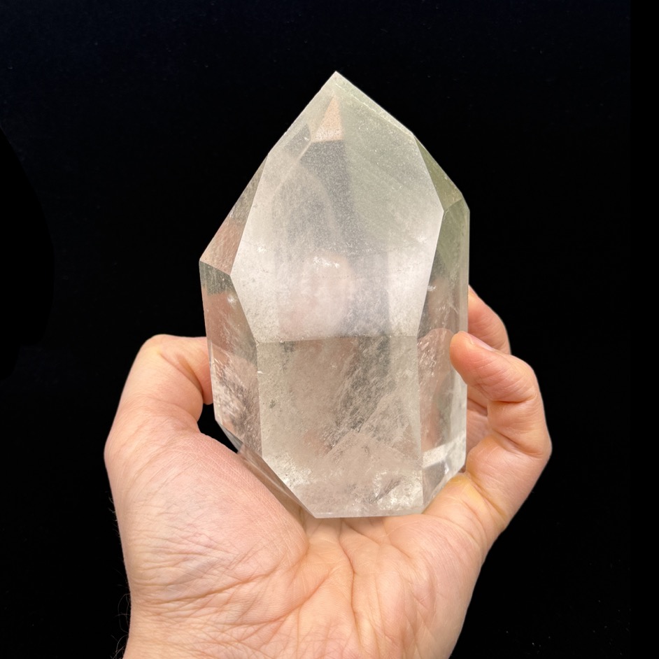 Chlorite Quartz Polished Point 4.75", Brazil - Image 6