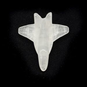 Quartz Fighter Jet Sculpture, 2"