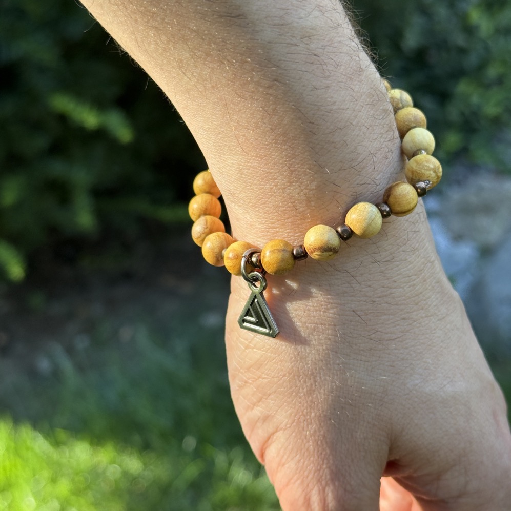 Palo Santo & Bronze Bracelet with Lightcode - Image 3