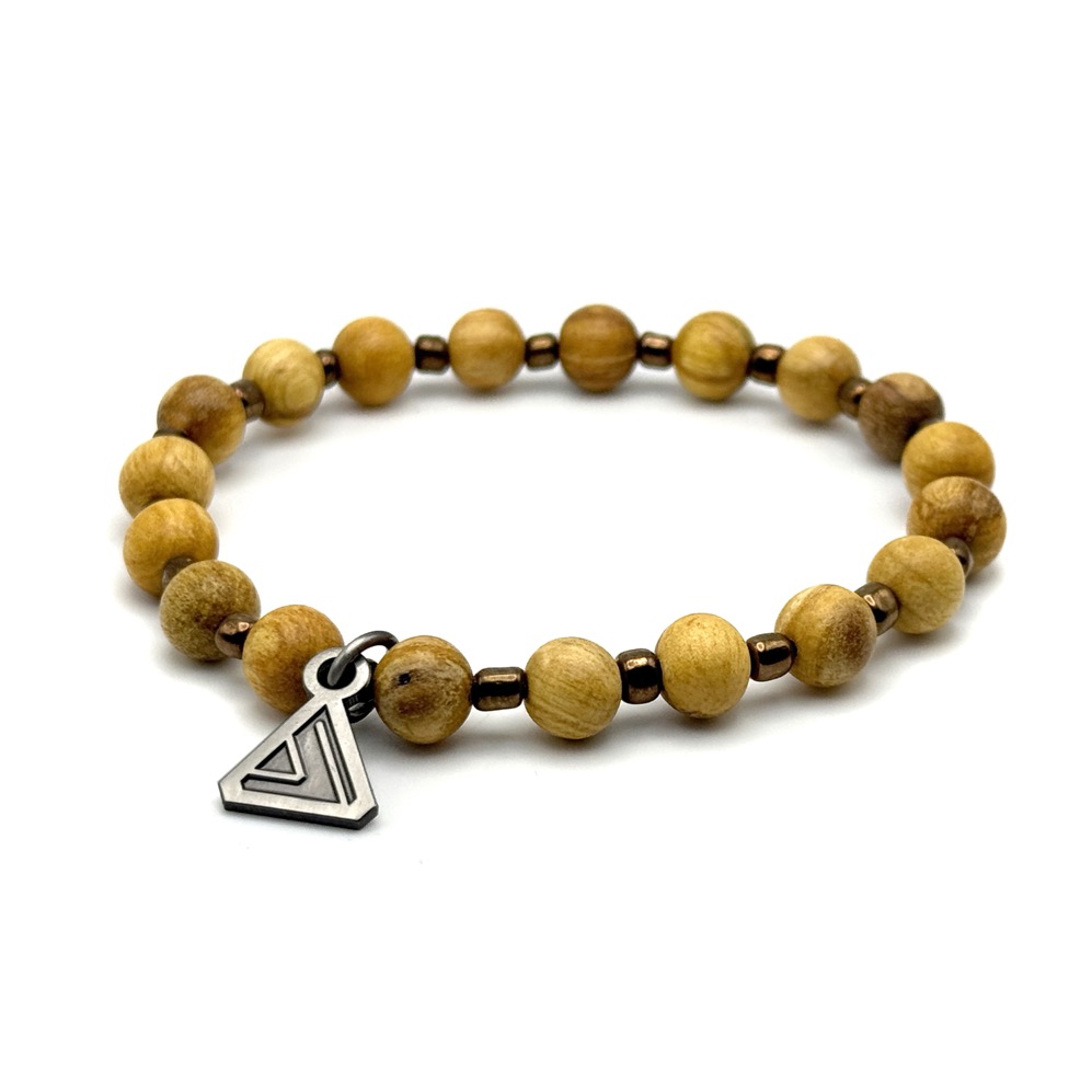 Palo Santo & Bronze Bracelet with Lightcode